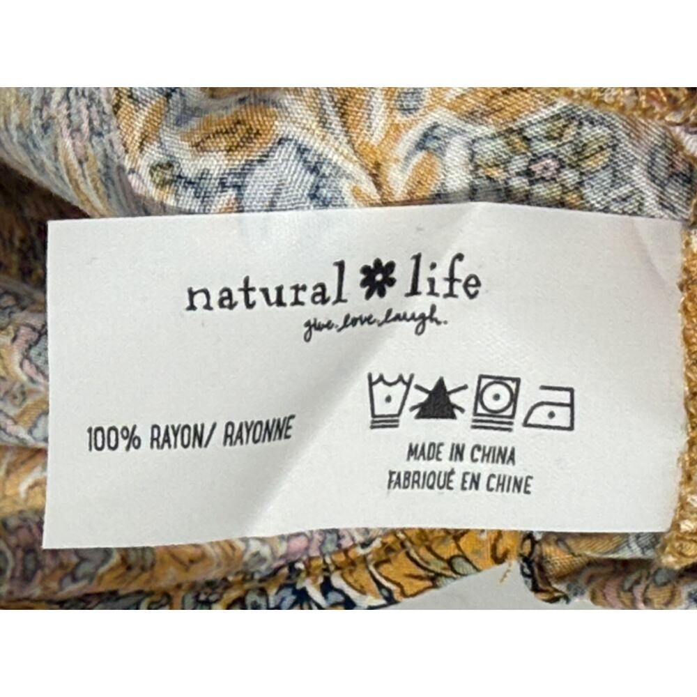 NWT Natural Life Blue Yellow Floral Christine Maxi Dress Sleeveless Comfort Sz M - Picture 5 of 12